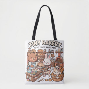 Süße Tiere backen Cupcakes und Brot Tasche