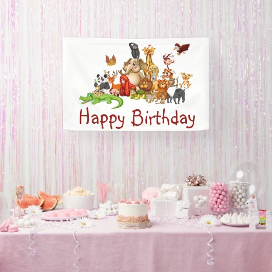 Süße Tiere Banner (Party)