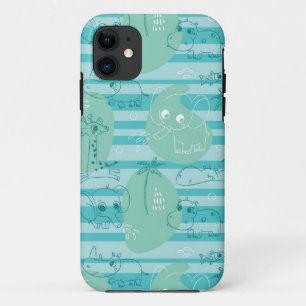 Süße Tiere, die mit Wasser 1 spielen Case-Mate iPhone Hülle
