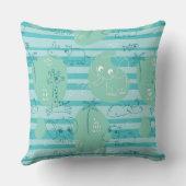 Süße Tiere, die mit Wasser 1 spielen Kissen (Rückseite)