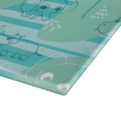 Süße Tiere, die mit Wasser 1 spielen Schneidebrett (Ecke)