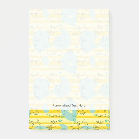 Süße Tiere, die mit Wasser 2 spielen Post-it Klebezettel (Vorderseite)