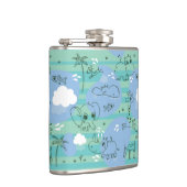 Süße Tiere, die mit Wasser 3 spielen Flachmann (Rechts)