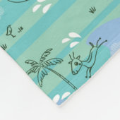 Süße Tiere, die mit Wasser 3 spielen Fleecedecke (Ecke)