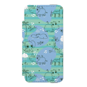 Süße Tiere, die mit Wasser 3 spielen Incipio Watson™ iPhone 5 Geldbörsen Hülle