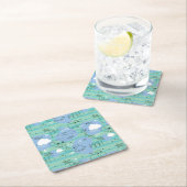 Süße Tiere, die mit Wasser 3 spielen Rechteckiger Pappuntersetzer (Vor Ort)