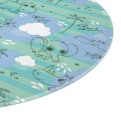 Süße Tiere, die mit Wasser 3 spielen Schneidebrett (Ecke)