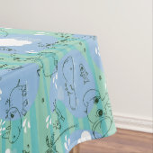 Süße Tiere, die mit Wasser 3 spielen Tischdecke (Beispiel)