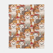 Süße Tiere Fleecedecke (Vorderseite)