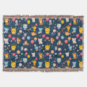 Süße Tiere mit Ballons und Sternen Decke