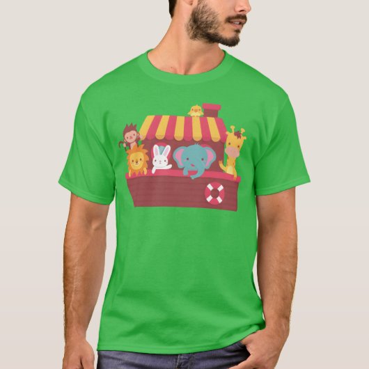 Süße Tiere Noahs Arche Boot Geschenk T-Shirt (Vorderseite)