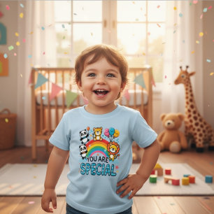 Süße Tiere Regenbogen-Special-Kleinkind-Kleinkind Baby T-shirt