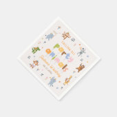 Süße Tiere Safari-Geburtstagsfeier Serviette (Ecke)
