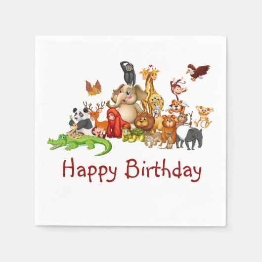 Süße Tiere Serviette (Vorderseite)