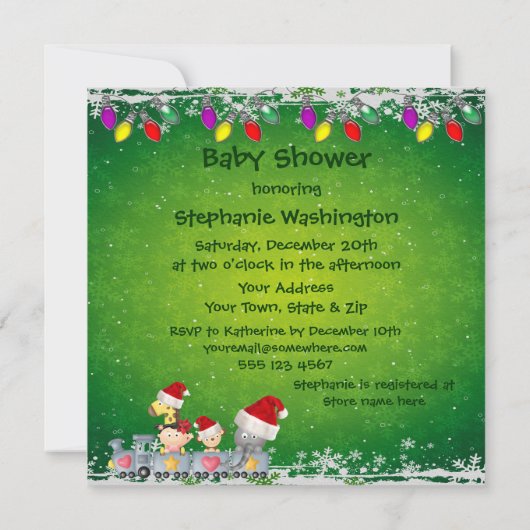 Süße Tiere u. Mädchen auf Einladung (Rückseite)