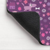 Süße Tiere u. Material für Mädchen lila Mousepad (Ecke)