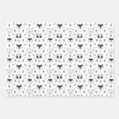 Süße Tierillustration Geschenkpapier Set (Vorderseite)