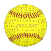 Süße tierische Freunde Gesicht Case-Mate iPhone-Hü Baseball (Rückseite)