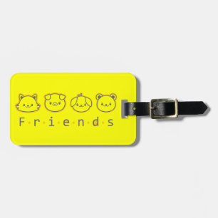 Süße tierische Freunde Gesicht Gepäckanhänger