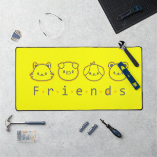 Süße tierische Freunde Gesicht Schreibtischunterlage