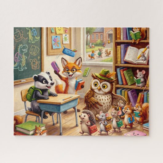 Süße Tierklasse Puzzle (Horizontal)