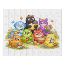 Süße Tierpuzzles für Kinder