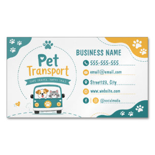 Süße Tiertransport mit QR-Code Magnetische Visitenkarte