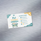 Süße Tiertransport mit QR-Code Magnetische Visitenkarte (Beispiel)