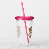 Süße Tiger mit Herz-Desserts Acryltrinkbecher (Links)