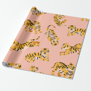 Süße Tiger nahtloses Muster Geschenkpapier