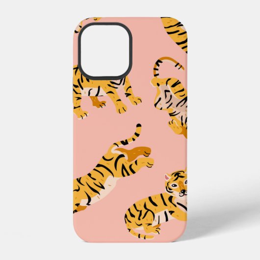 Süße Tiger nahtloses Muster iPhone Hülle (Rückseite)