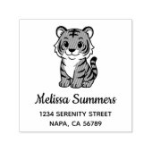 Süße Tigerbaby-Adresse Permastempel (Design)