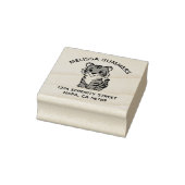 Süße Tigerbaby-Bogen-Adresse Gummistempel (Stempel)
