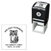 Süße Tigerbaby-Bogen-Adresse Permastempel (Beispiel)