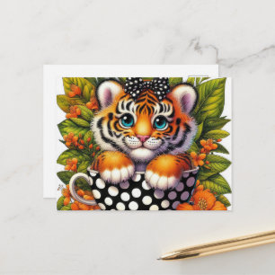 Süße Tigerliebhaber Dschungel Postkarte