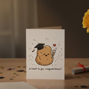 Süße Toast-Abschluss Gratulation Wortspiel Karte