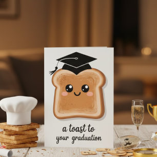 Süße Toast Abschluss-Wortspiel Gratulation Karte