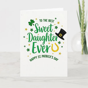 Süße Tochter Glückliches St. Patrick-Karte Karte