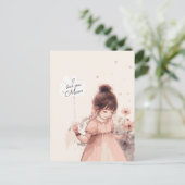 Süße Tochter Liebe Mutti Postkarte (Stehend Vorderseite)