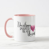 Süße Tochter sind Sie also geliebt Tasse (Links)