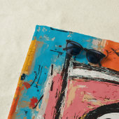 Süße Todesfee Pop-Art-Straßenillustration Strandtuch (Beispiel)