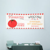 Süße Tomate 1. Geburtstag Horizontale Begrüßung Banner (Messeveranstaltung)