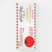 Süße Tomate 1. Geburtstag Horizontale Begrüßung Banner (Vertikal)