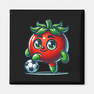 Süße Tomate Fußballspieler Kawaii Footll Cartoon  Magnet