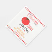 Süße Tomate Geschlechtsneutraler 1. Geburtstag Serviette (Ecke)