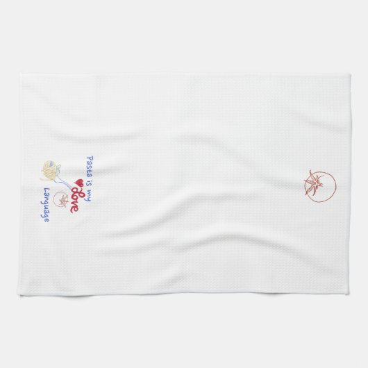 Süße Tomaten-Pasta-Nudel  Geschirrtuch (Horizontal)