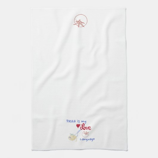 Süße Tomaten-Pasta-Nudel  Geschirrtuch (Vertikal)