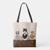 Süße Top liebevolle Katzen Tasche (Rückseite)