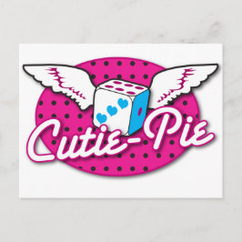 Süsse-Torte rockabilly niedliche Würfel mit Postkarte