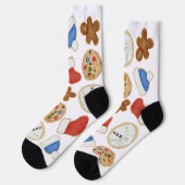 Süße Torte Weihnachtsplätzchen Crew Socken (Linkes Detail)